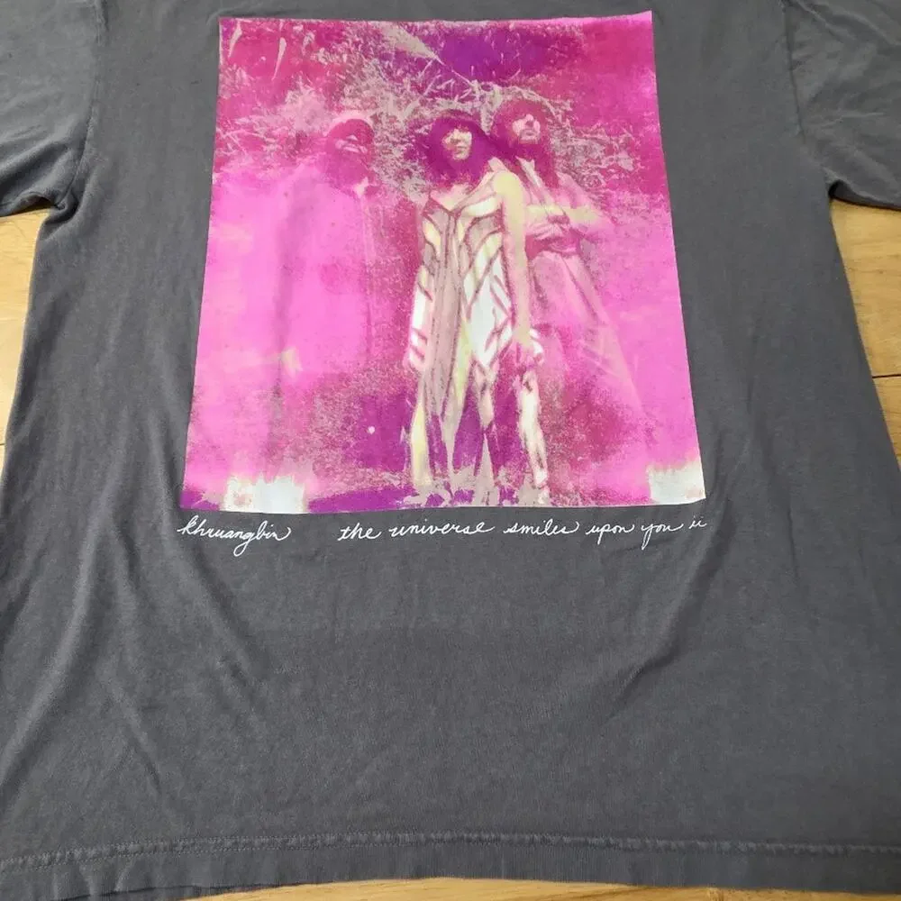 Khruangbin The Universe Smiles Upon You II T Shirt Large Gray Pink Band Tee